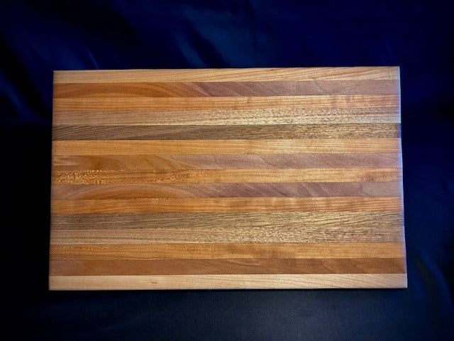 Artisan Striped Cherry Cutting Board – Natural Elegance