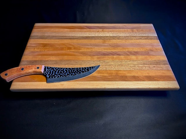 Artisan Striped Cherry Cutting Board – Natural Elegance