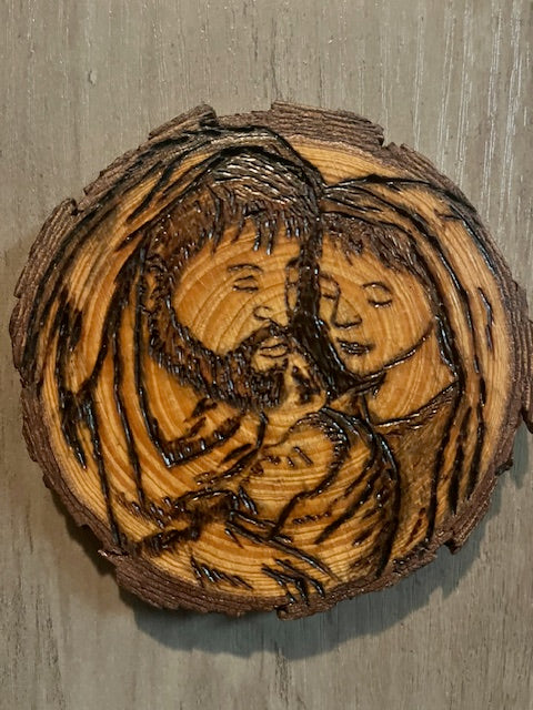 Holy Family Live Edge Pine Coasters