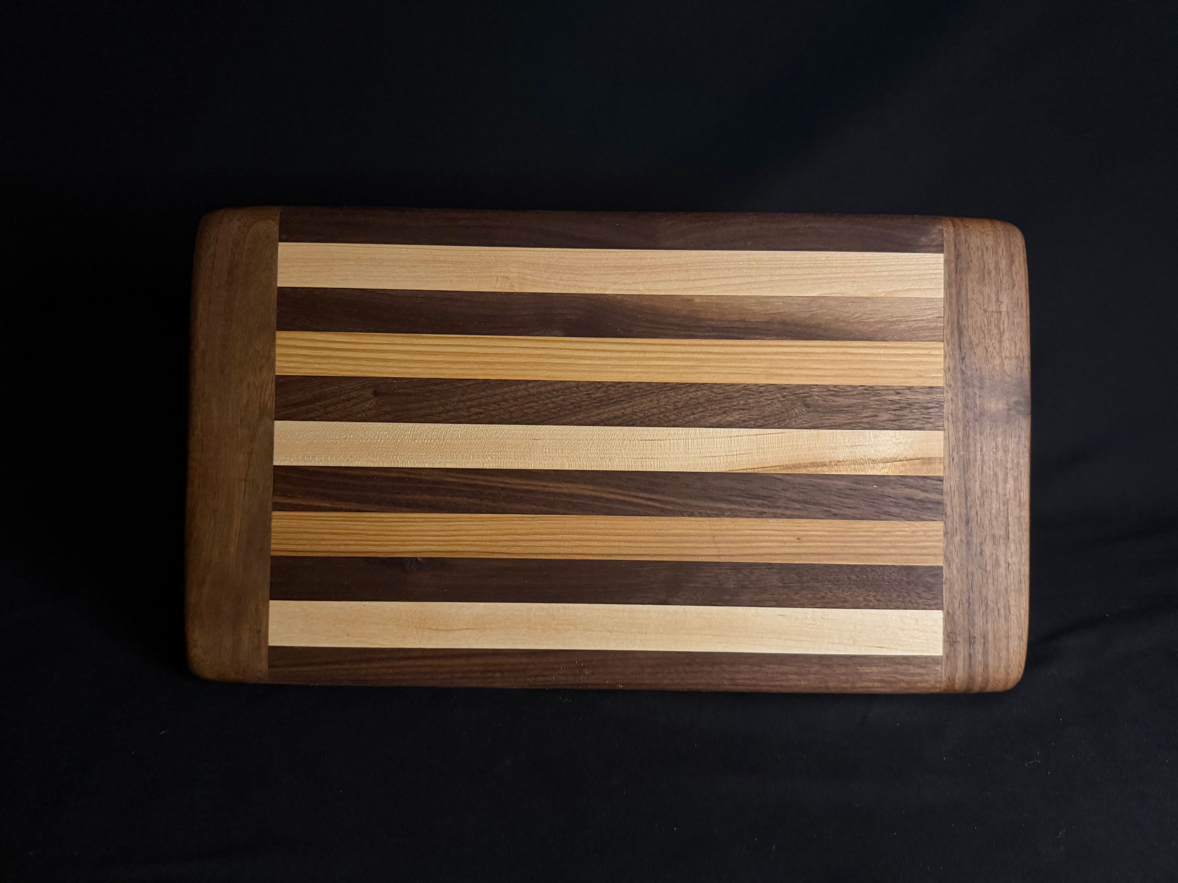 Striped Hardwood Cutting Board – Walnut & Maple