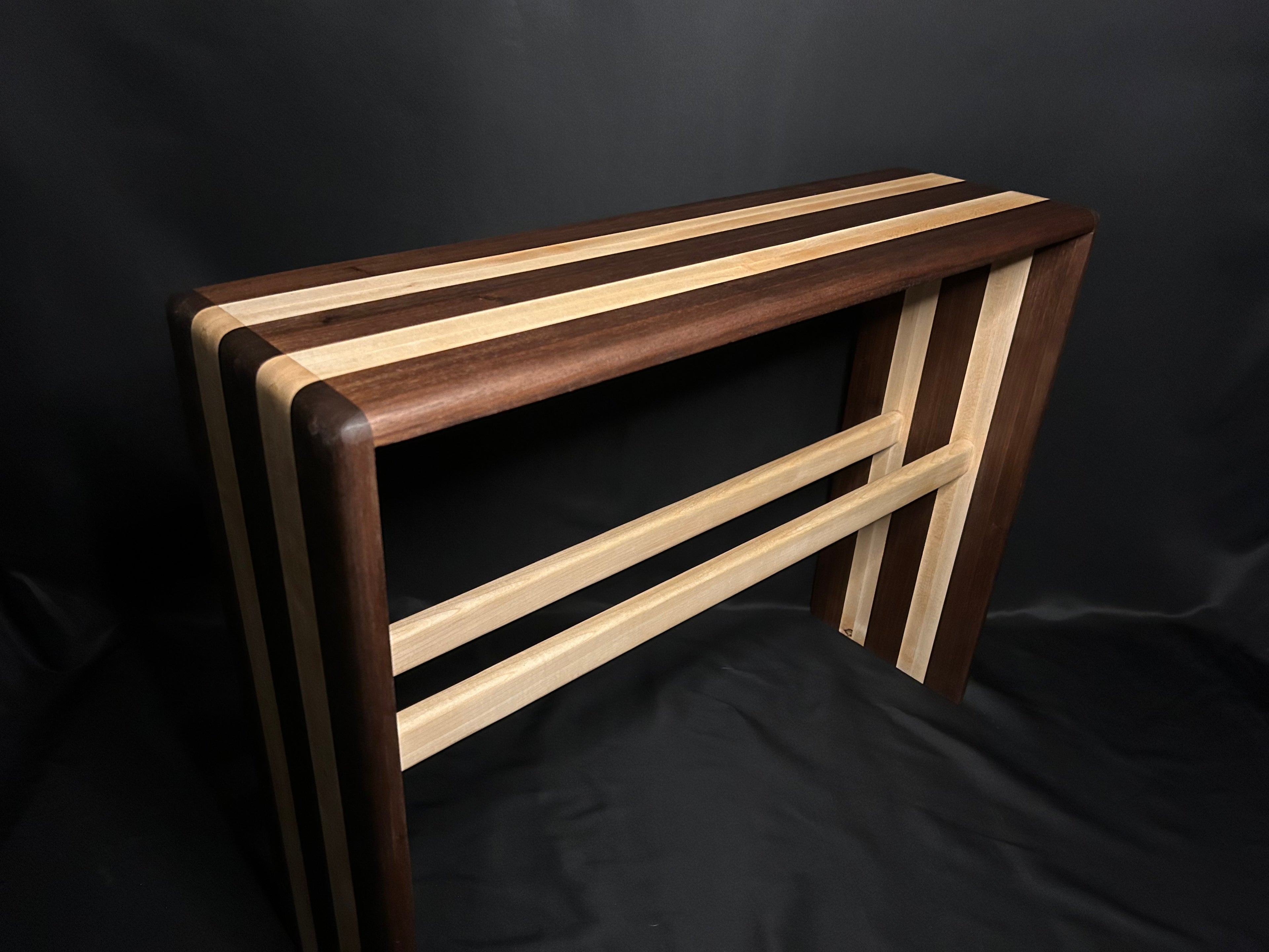 Walnut & Maple Accent Side Table