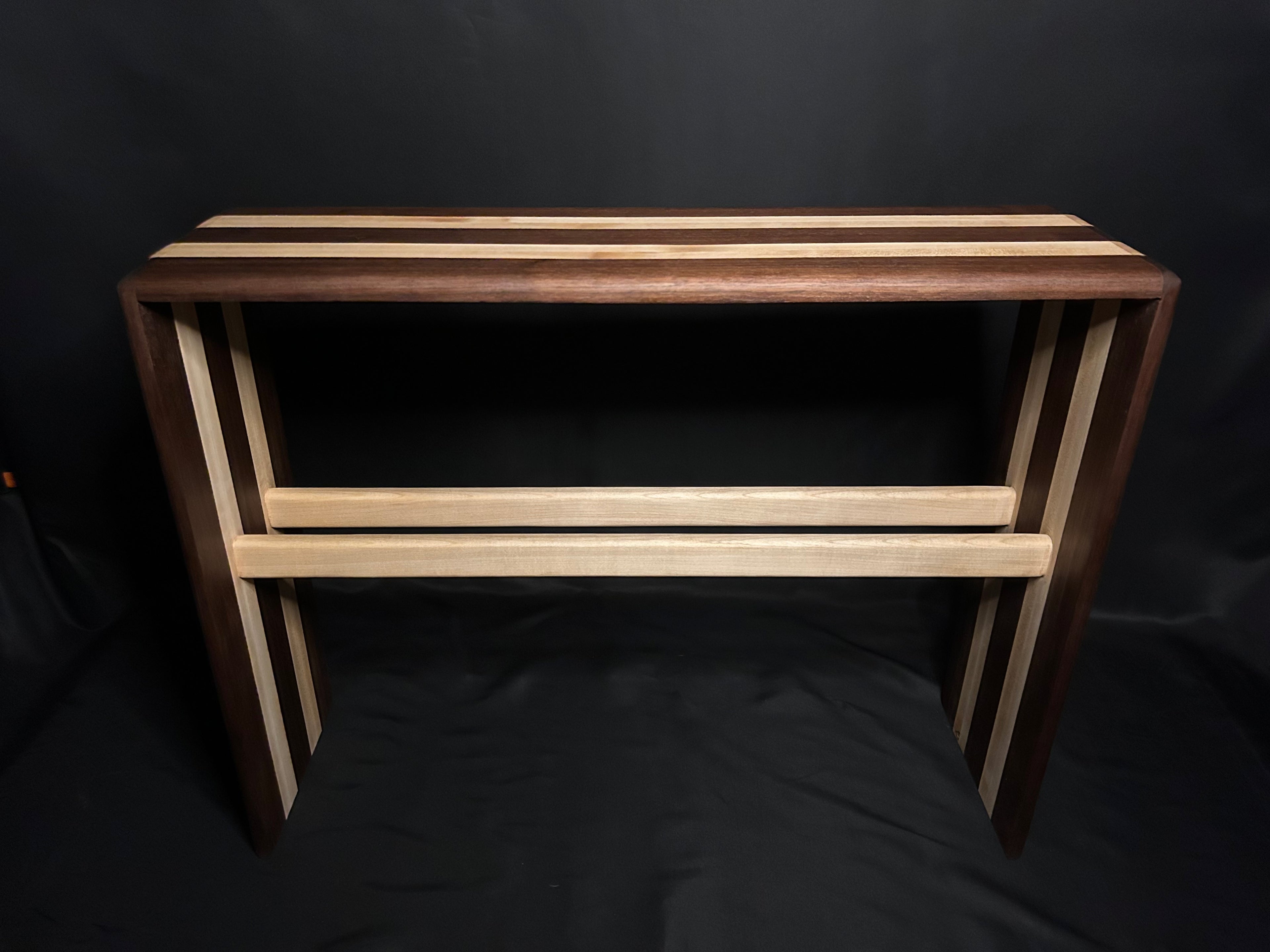 Walnut & Maple Accent Side Table