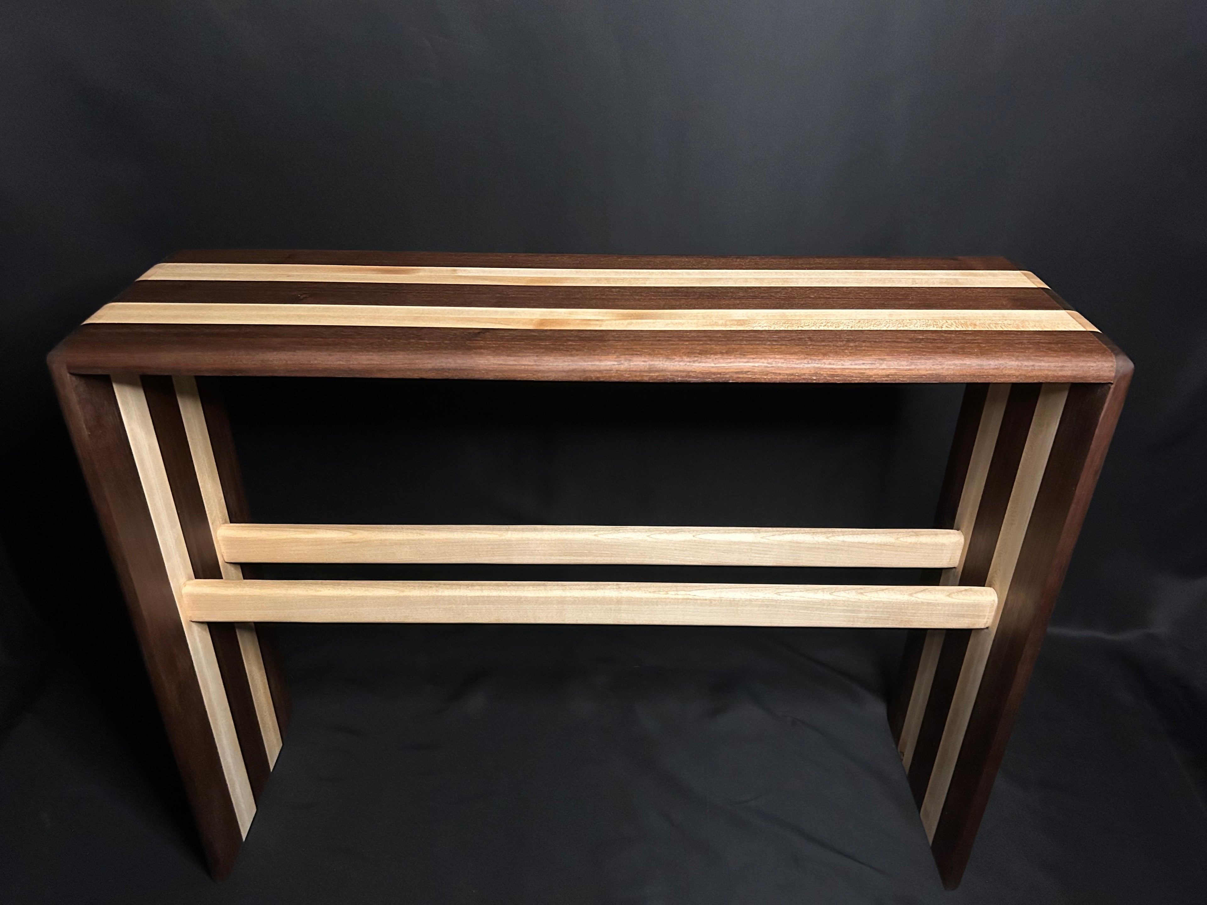Walnut & Maple Accent Side Table