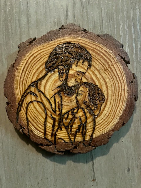 Holy Family Live Edge Pine Coasters