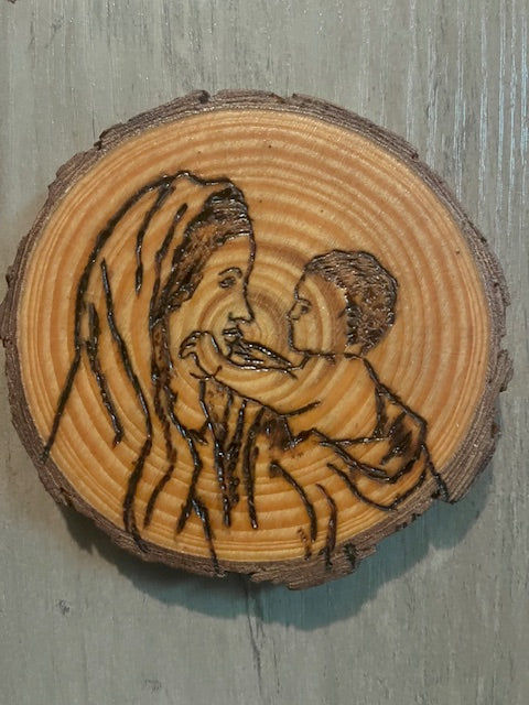 Holy Family Live Edge Pine Coasters